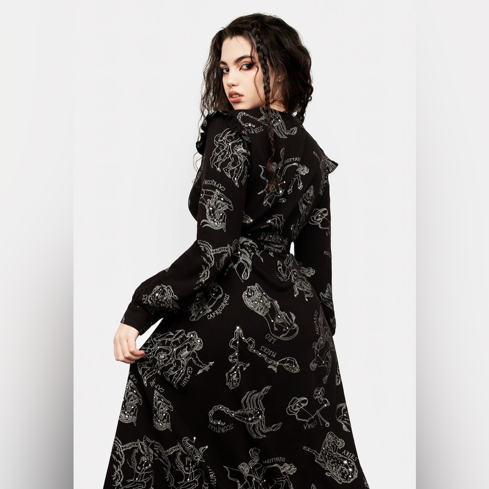 Disturbia Zodiac Maxi Wrap Dress US 10 / UK 14 - Picture 4 of 10